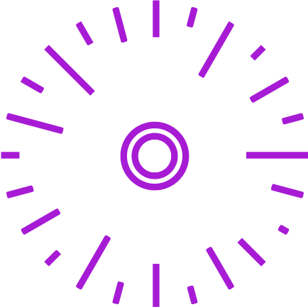 CD4a only wheel icon in purple, transparent background