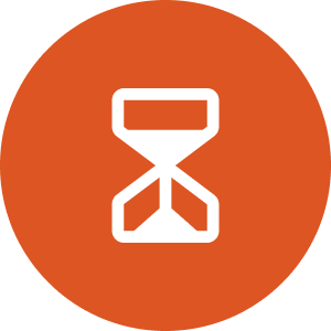 Phase 3 Orange icon, hourglass